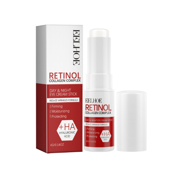 EELHOE Retinol Eye Cream Stick Helps To Reduce Fine Lines, Eye Bags, And Dark Circles While Providing Hydration And Moisturization To Firm The Skin Around The Eyes