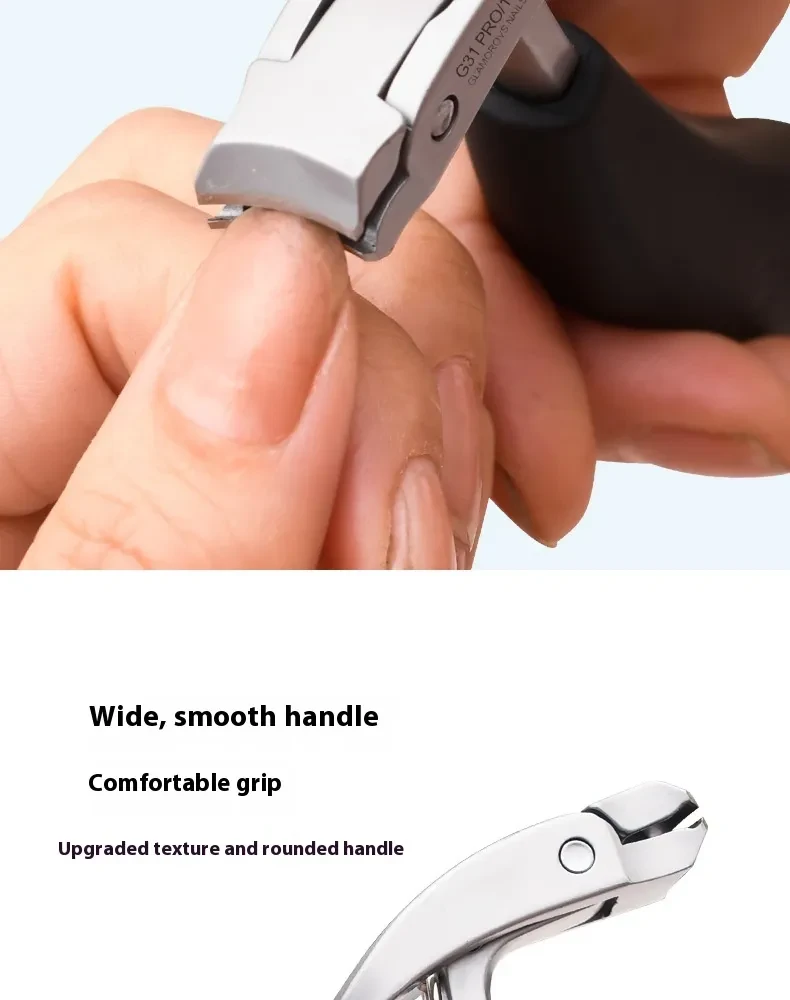 Anti-splash Bevel Elbow Nail Clippers Large Opening Secondary Blade Nail Clippers Pruning