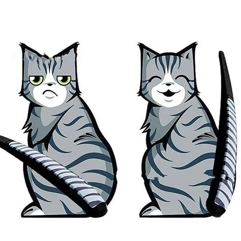Car Wiper Cat Car Sticker Smile Cat Sticker