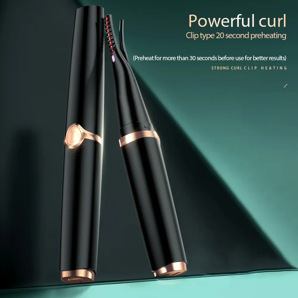 Electric Eyelash Curler Brush Double-Sided Heated Eyelash Curler For Ladies Makeup Tools