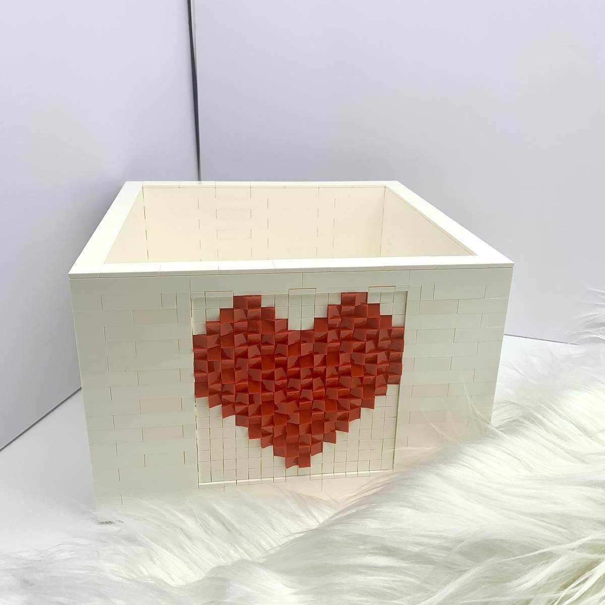 Handmade Assembly Of Building Blocks, Roses, Eternal Flower Bouquet, Hugging Bucket