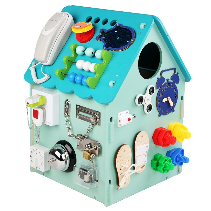Montessori Early Childhood Education For Baby Busy House Box Diy Educational Toys