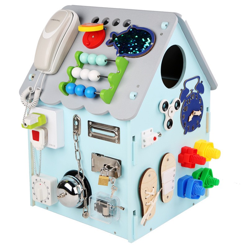 Montessori Early Childhood Education For Baby Busy House Box Diy Educational Toys