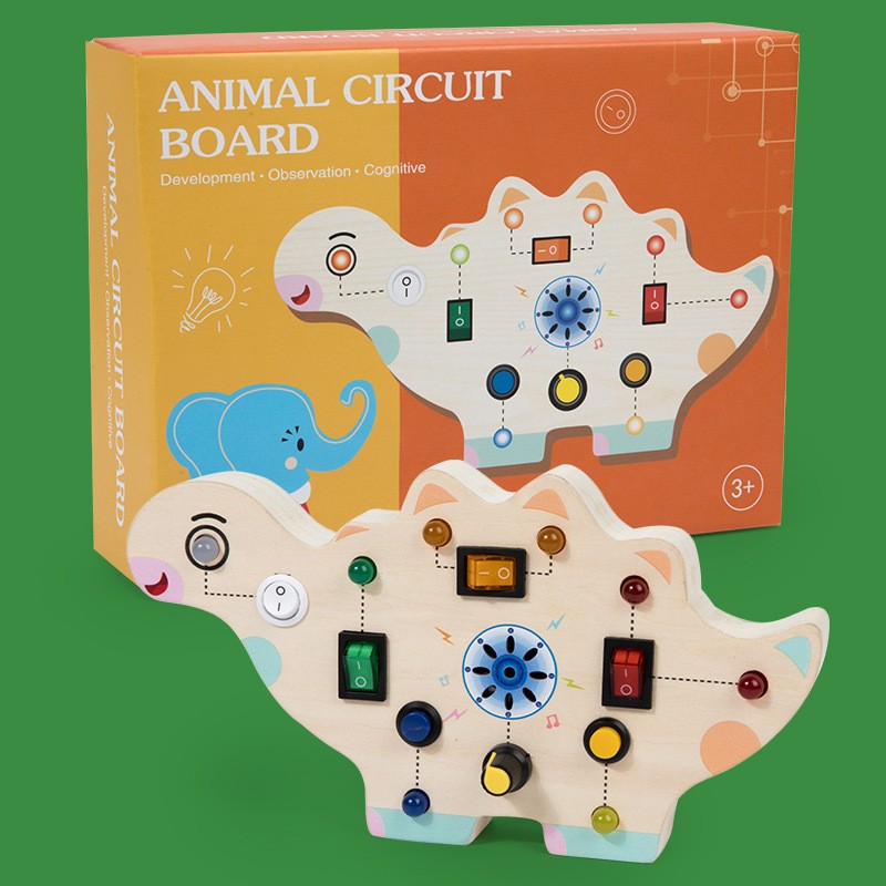 Wooden Animal Simulation Circuit Board Educational Toys