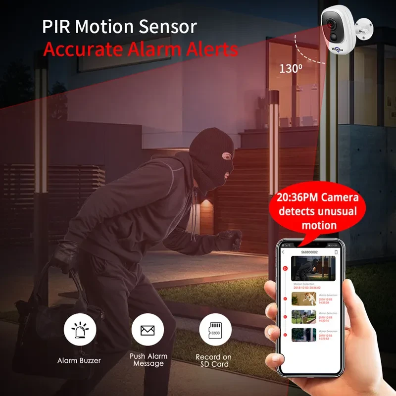 Low-power Battery Camera HD Night Vision Home Remote