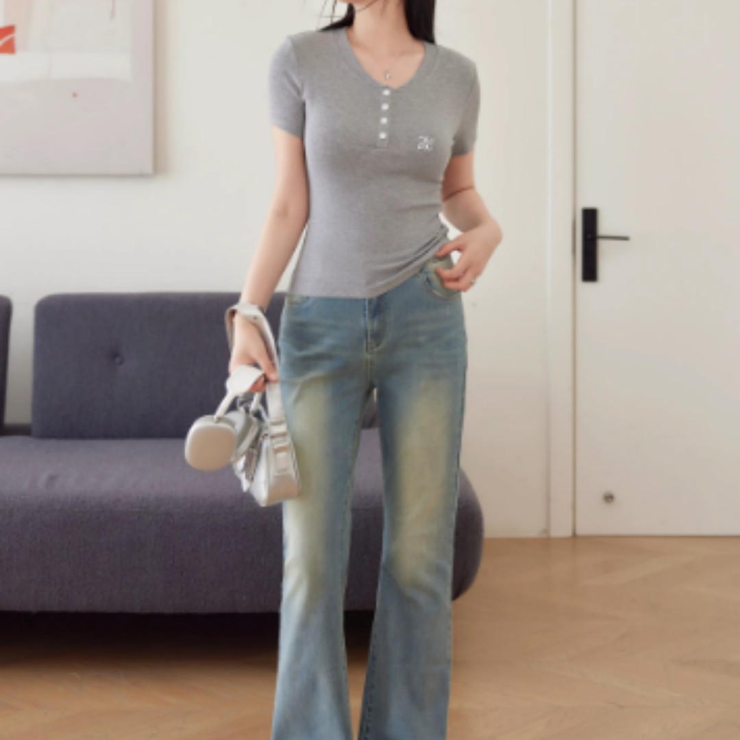 Real Top High Elasticity Slimming Short Sleeved T-shirt