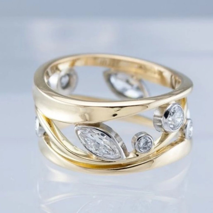 Retro Simple And Exaggerated Unique Women Ring