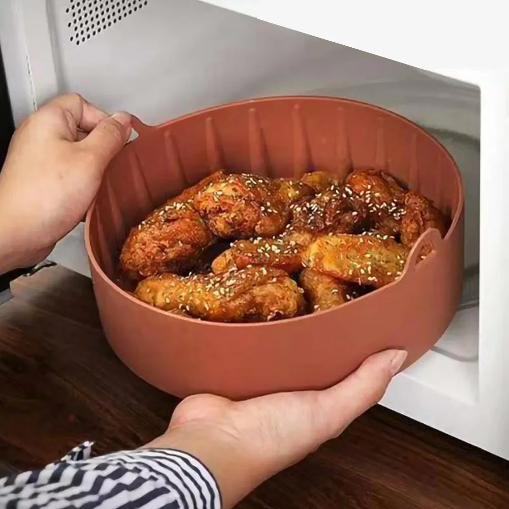 Air Fryer Tray Silicone Kitchen Supplies AirFryer Silicone Pot Grill Pan Accessories Disposable Paper Liner