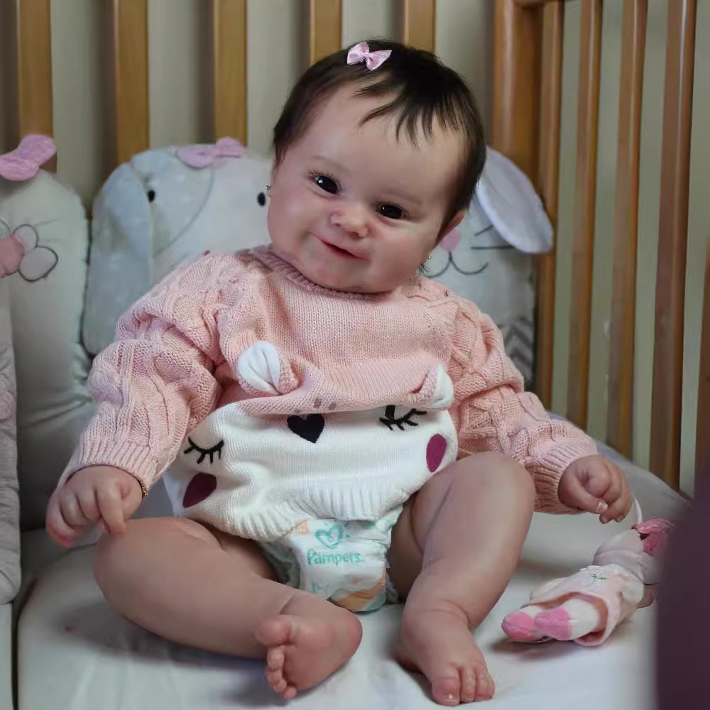 Reborn Doll Full Glue Can Take A Bath High Color Implanted Hair Can Take A Bath