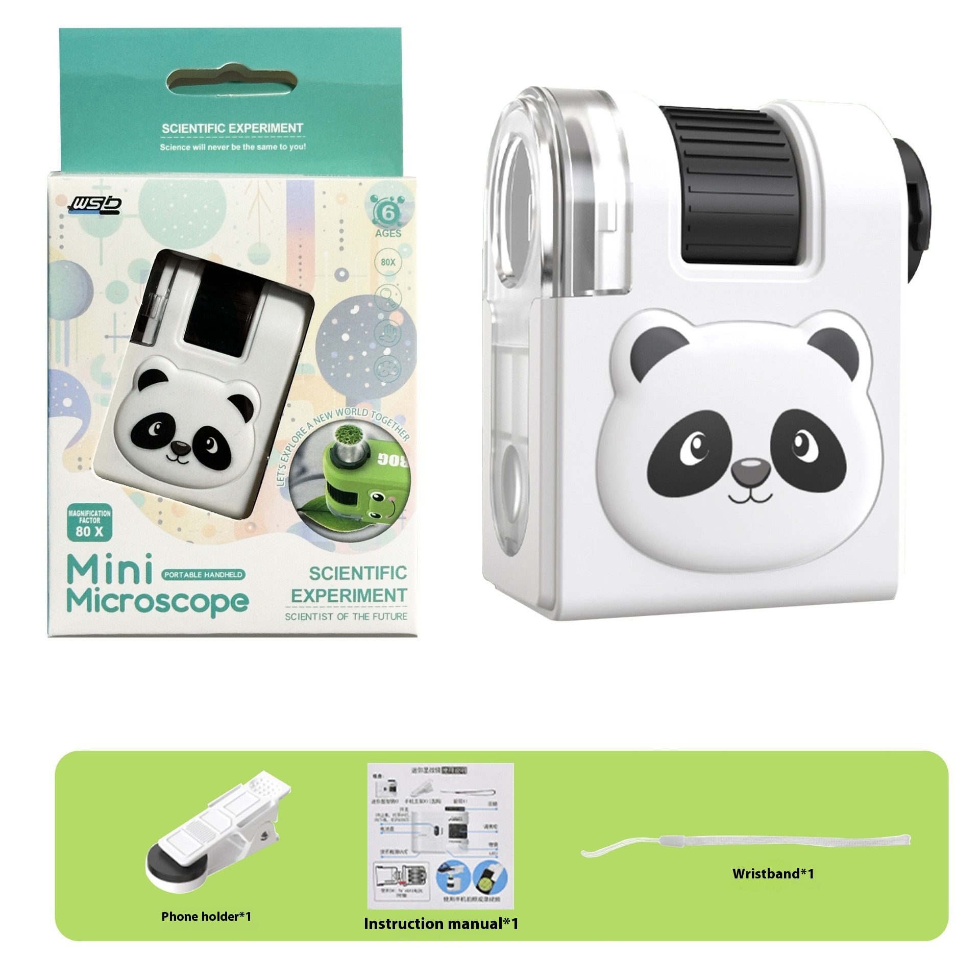 Internet Celebrity Portable Microscope Children's Mini Scientific Experiment Outdoor Exploration