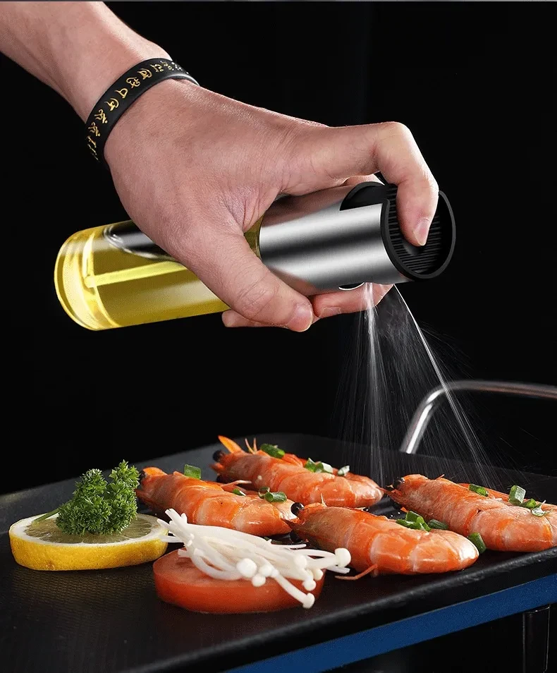 Glass oil bottle with stopper