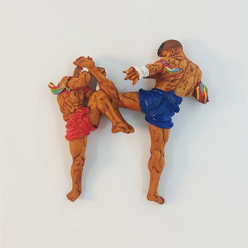 Thailand Thai Boxing 3D Stereoscopic Resin Painting and Tourism Souvenirs