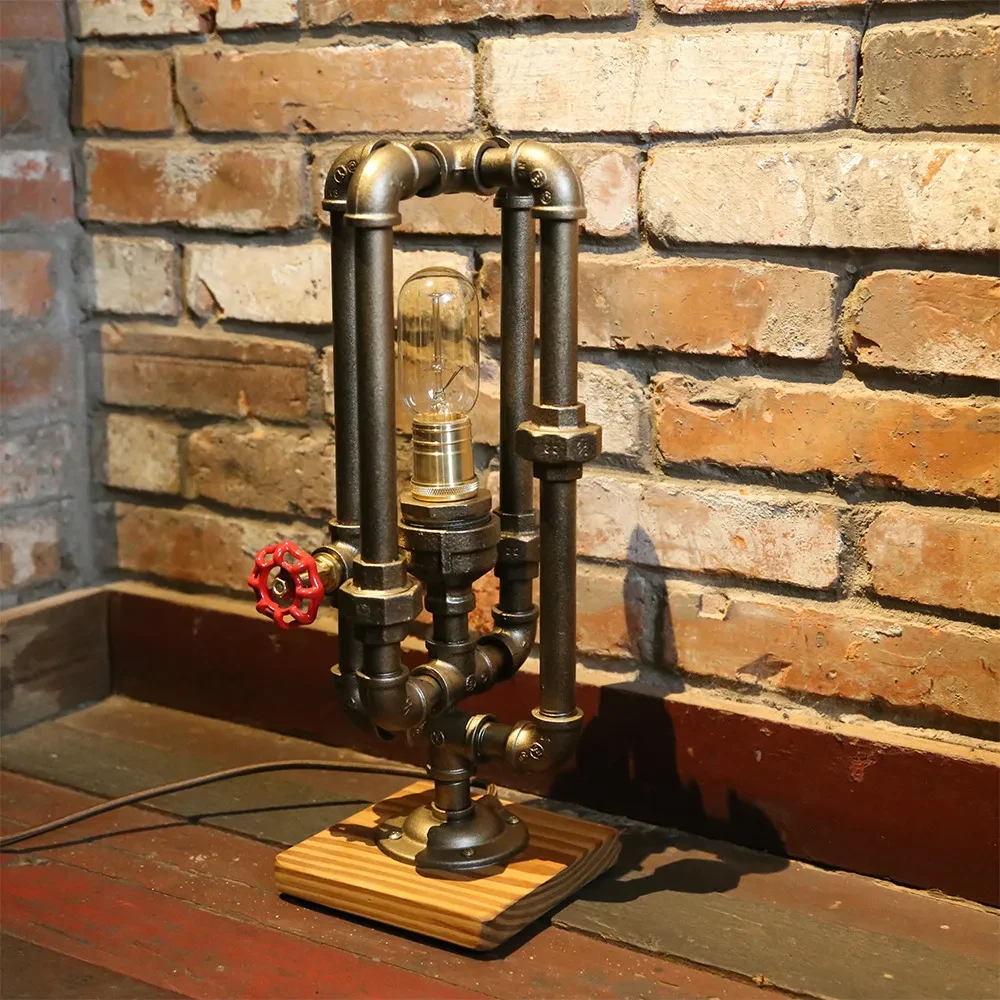 American Industrial Style Creative Desk Lamp Retro Edison Light Bulb