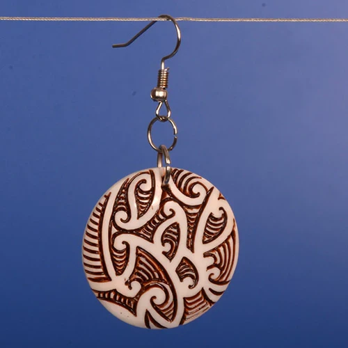 Mori Pattern Circle Earring