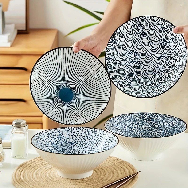 4pcs Ceramic Tall Creative Soup Bowl