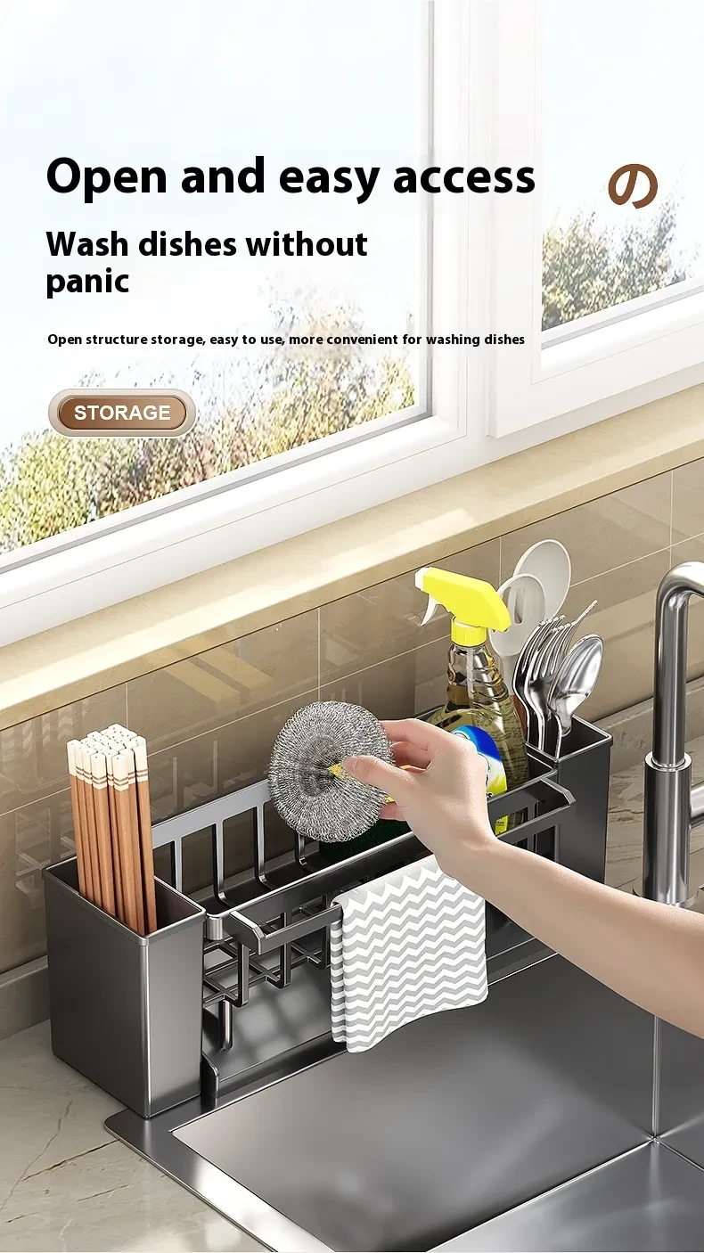Kitchen sink tray organizer