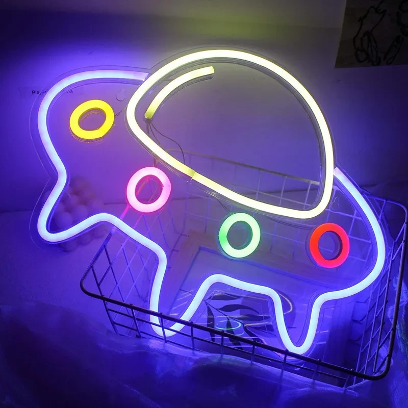 LED UFO Spaceman Spaceship Series Shaped Decorative Night Light
