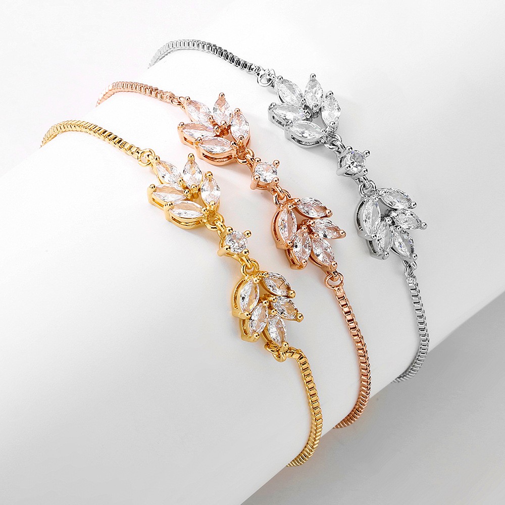 Special-interest Design Personalized Creative Zipper Open Adjustable Zircon Bracelet