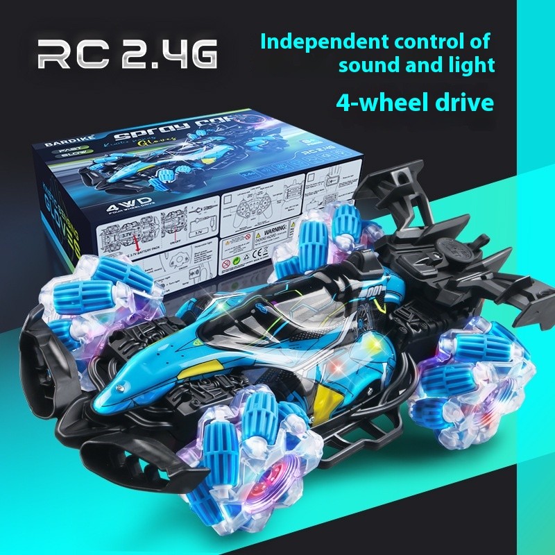 Four-wheel Spray Remote Control Car Gesture Sensor With Light