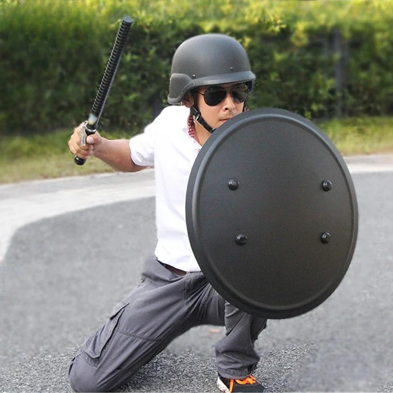 Metal Tactical Handheld Aluminum Alloy Round Shield