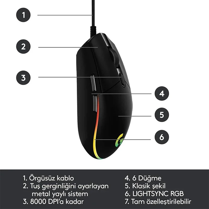 Logitech G102 LIGHTSYNC Gaming Mouse