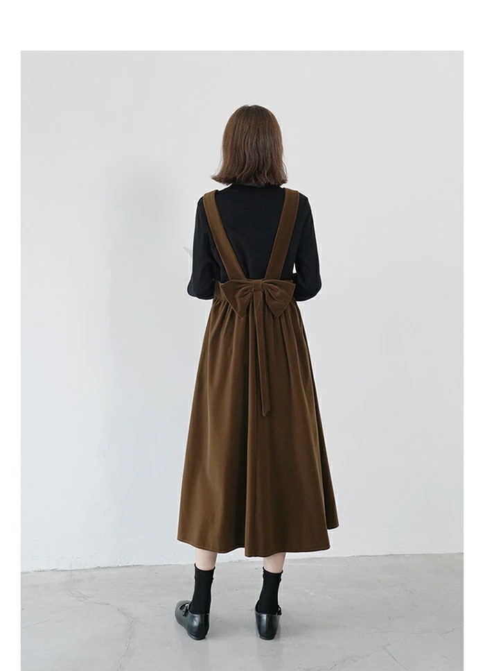 Women's Fashion Personality Vintage Bow Dress
