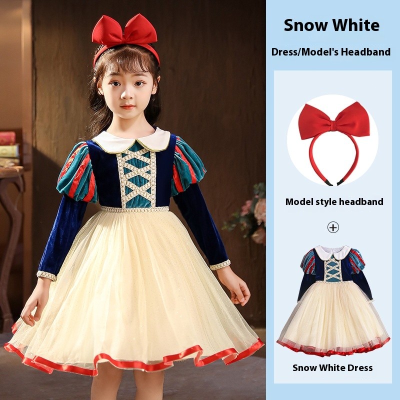 Children's Autumn Clothing Headband Princess Dress
