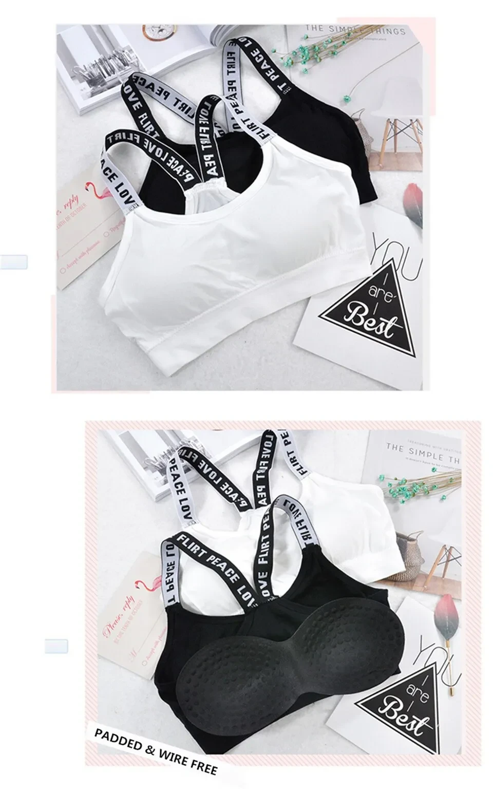 Black Push Up Sports Bra NZ