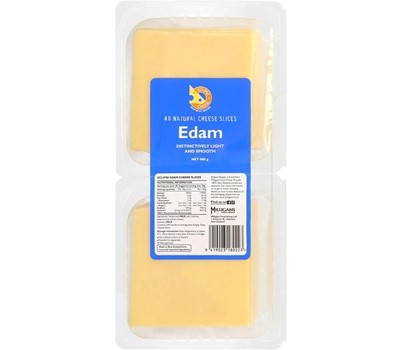 CHEESE SLICES NATURAL EDAM 800GM (ECLIPSE) [CHIL]