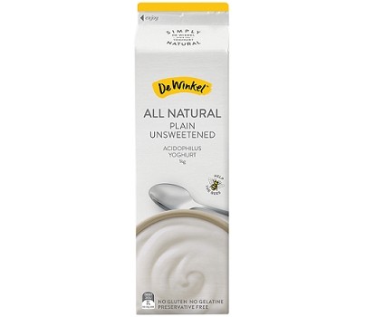 YOGHURT PLAIN UNSWEETENED 1KG (DE WINKEL 3005604) [CHIL]