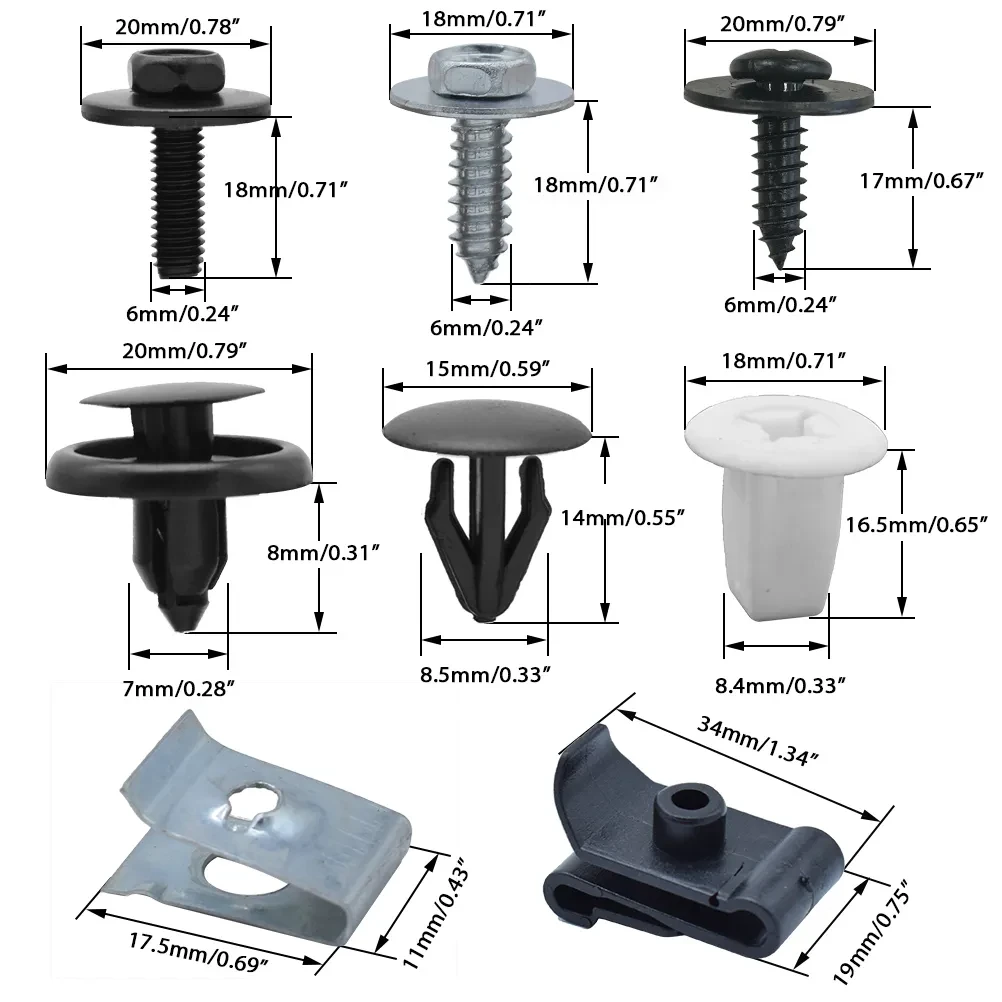 Car Bumper Mudguard Splash Cover Screw Rivet