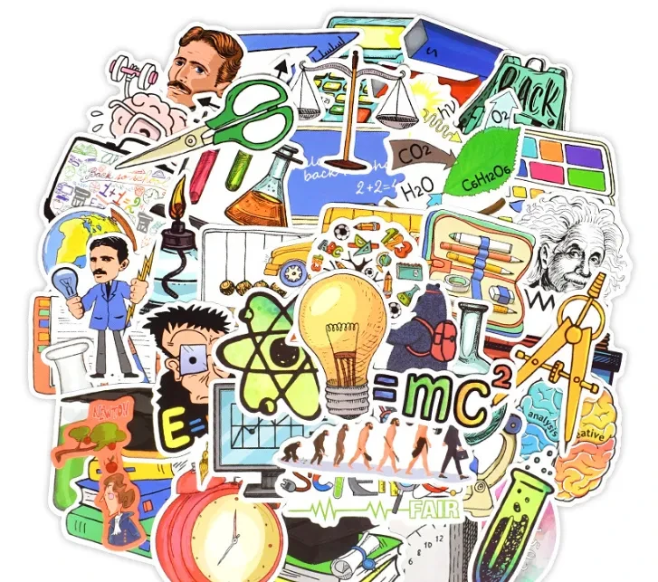 50 Sheets Of Experimental Science Education Graffiti Stickers