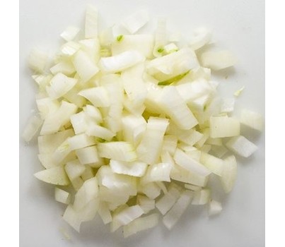 ONION WHITE DICED 5MM (RAW EARTH) 2KG - [PREPVG]