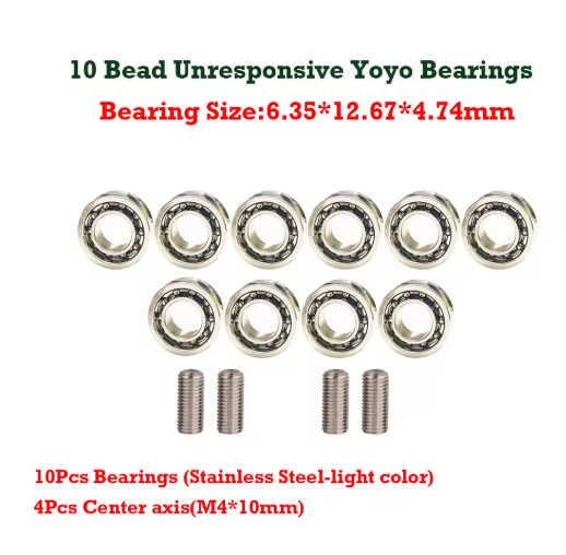 Yoyo Bearing 10Pcs/Bag UR188 R188 Responsive Unresponsive Bearings for Plastic Metal YoYo Ball Replace Bearing Parts
