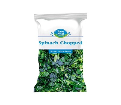 SPINACH CHOPPED NOT BALLS 1KG (FARM FRESH) [FZN]