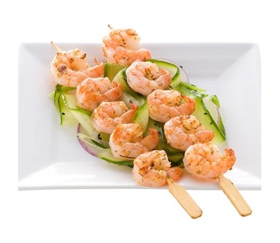 PRAWN SKEWER GARLIC & HERB 1KG (SHORE MARINER 3451)[FZN]