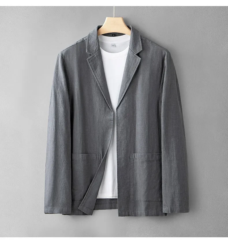 Summer Menswear Simple Leisure Suit Gray