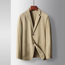Men's Suit Lightweight Stretch Anti-wrinkle Jacket Khaki