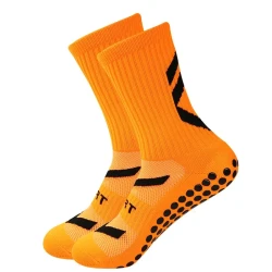 Non-slip Thickened Middle Football Shock-absorbing Wear-resistant Sports Socks Orange