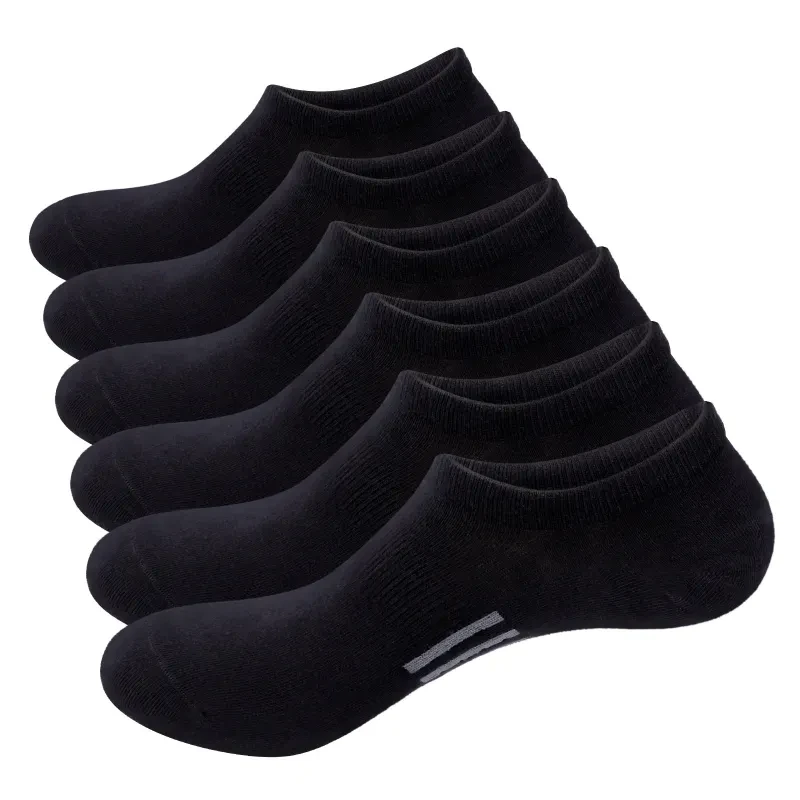 Pure Cotton Breathable Summer Thin Tight Invisible Male Socks Black
