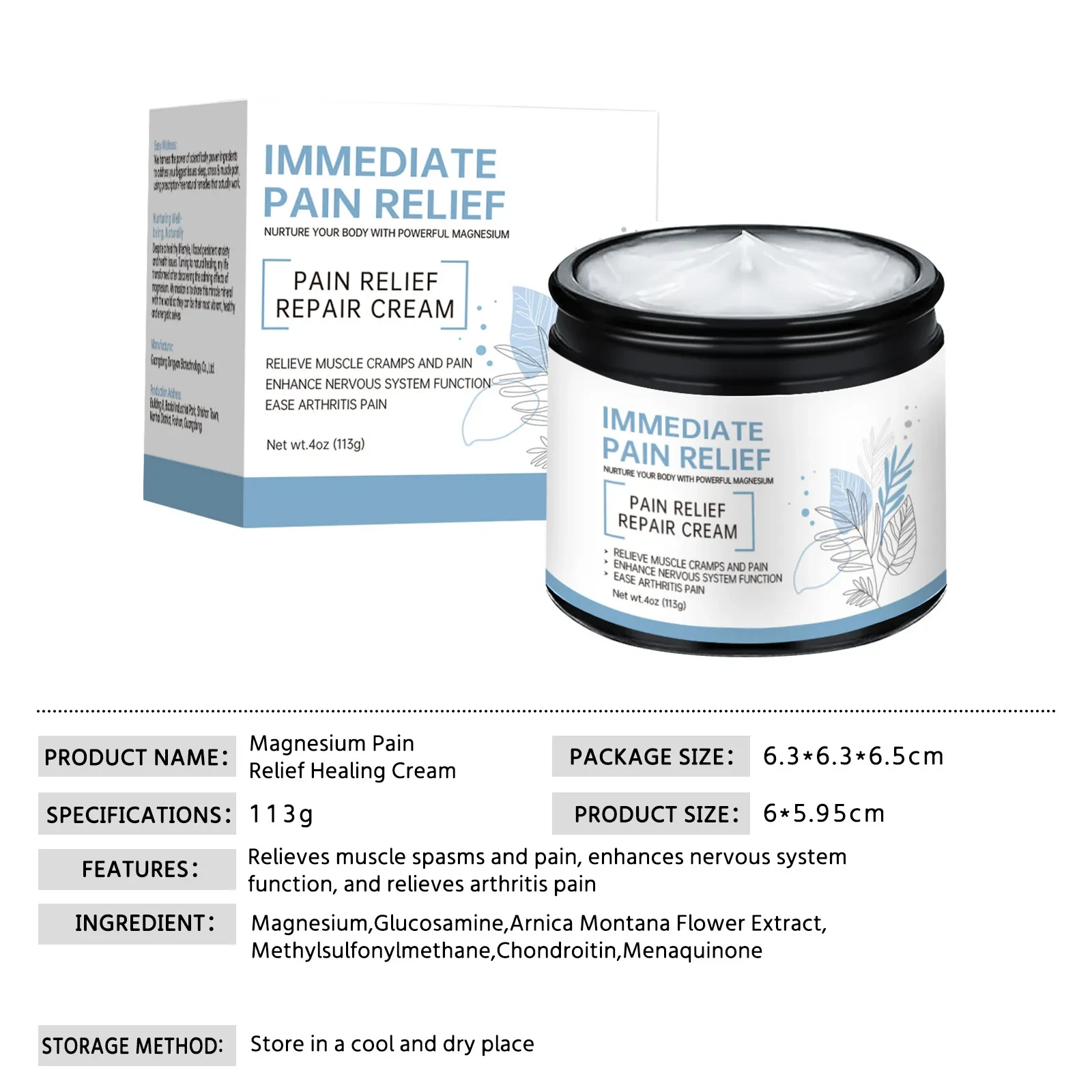 Magnesium Neck Cream Relieve Joint Muscles