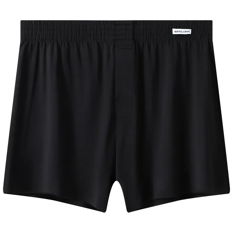 Men's Ice Silk Underwear Plus Size Loose Boxer Black
