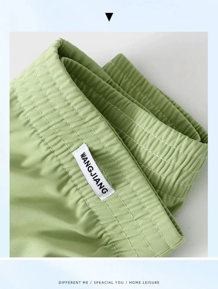 Men's Ice Silk Underwear Plus Size Loose Boxer Matcha Green