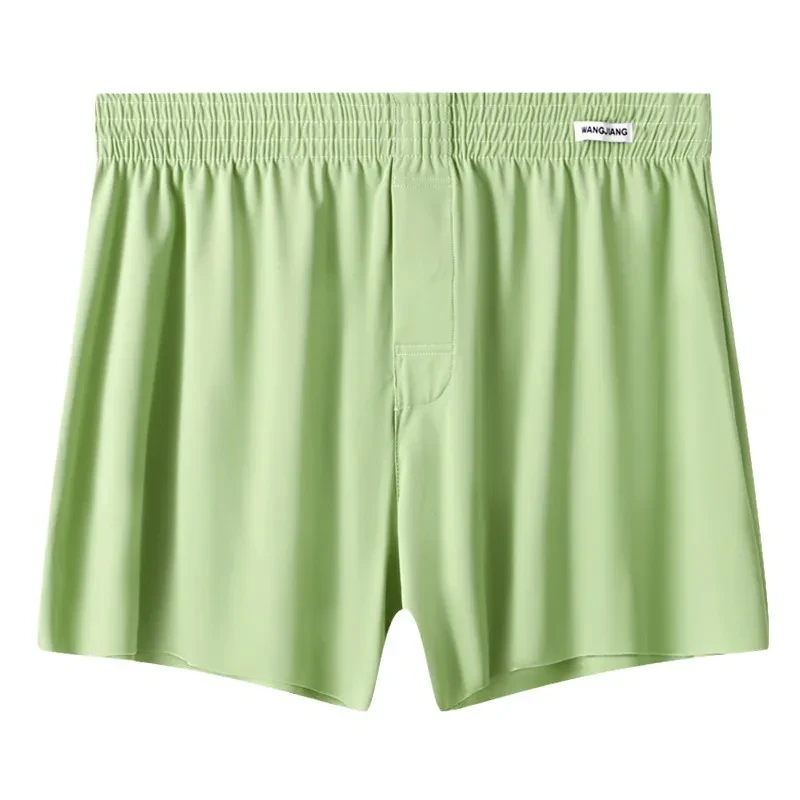 Men's Ice Silk Underwear Plus Size Loose Boxer Matcha Green