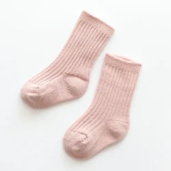 Autumn And Winter New Fleece Thickening Children's Socks Pink