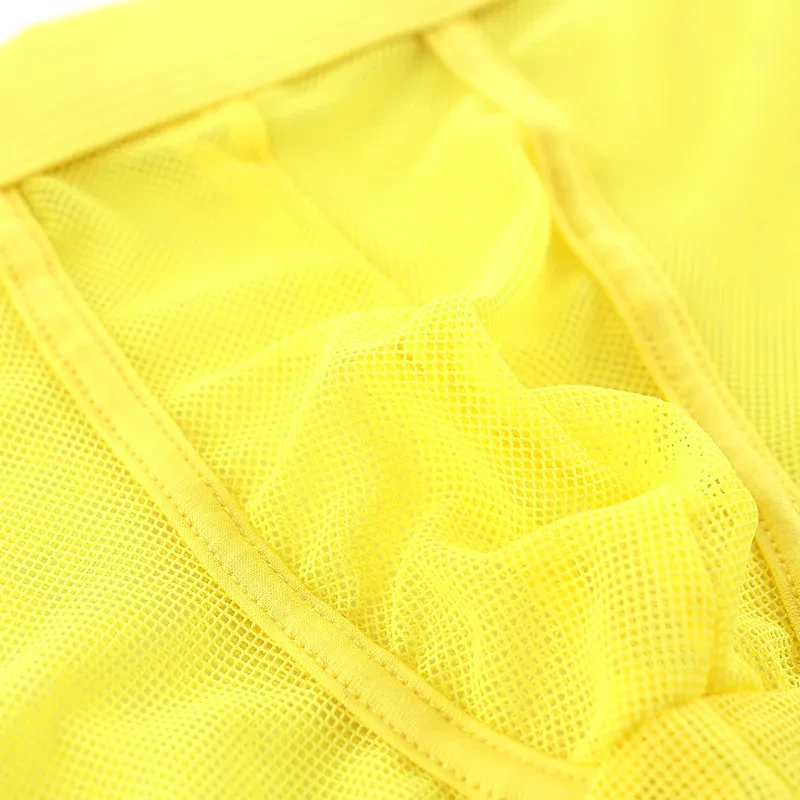 Men's Underwear Mesh Mesh Breathable Boxers Low Waist Transparent Boxers Youth Cool Shorts Fish Water