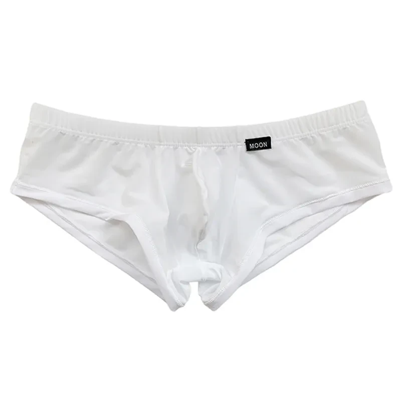 Semitransparent Ice Silk Men's Boxer Shorts White