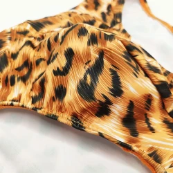 Tiger Pattern Men's Low Waist Printing Swim Briefs