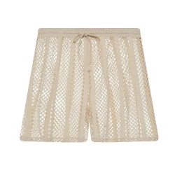 Men's Mesh Casual Breathable Workout Shorts Apricot