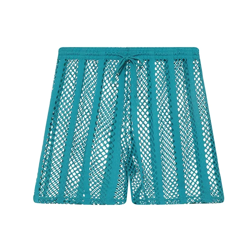 Men's Mesh Casual Breathable Workout Shorts Water Green